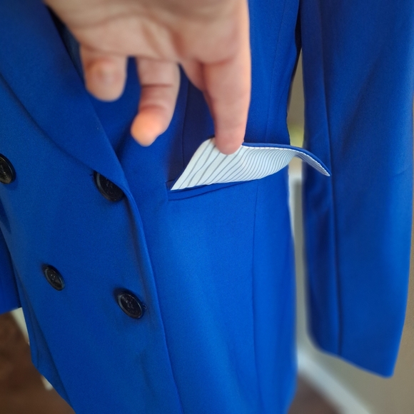 NWOT CeCe royal blue blazer PRISTINE oversized sz 6 - Picture 5 of 16